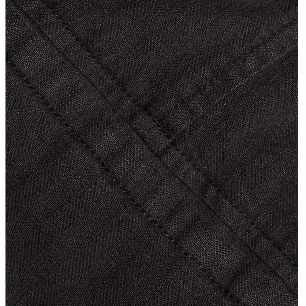 FREE PEOPLE BLACK LINEN-COTTON BLEND SHORTS NWT